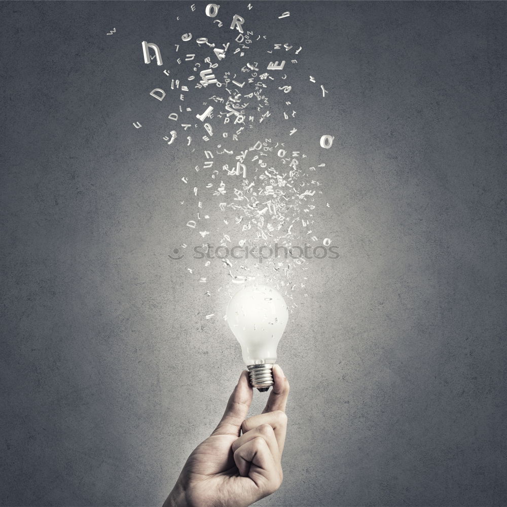 Similar – Female hand holding a shining light bulb, Great idea, innovation and inspiration, business concept background