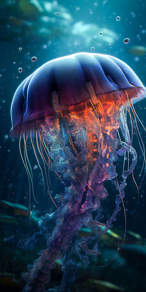 Similar – Image, Stock Photo Blue jellyfish in water