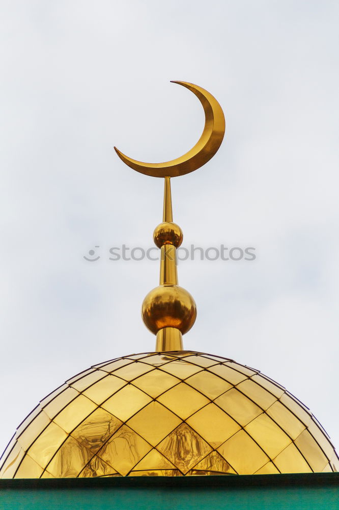 Golden dome of muslim temple in the Middle Volga