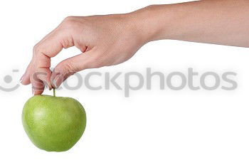 Image, Stock Photo Man juggling with a green apple