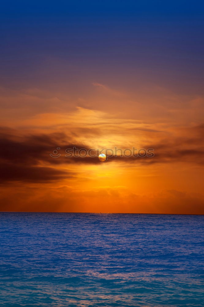 Similar – Sunset Lake Clouds Evening