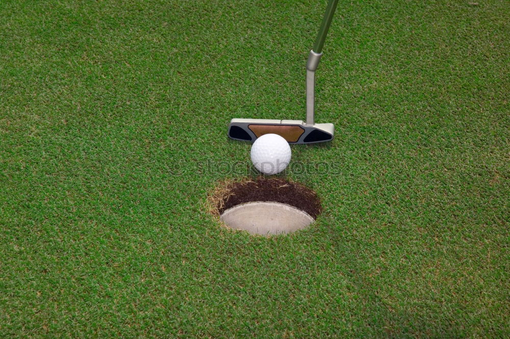 Similar – Minigolf ball holed on a minigolf course