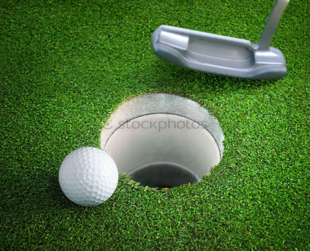 Similar – Empty golf field hole Golf