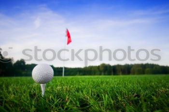 Image, Stock Photo perforated edge Golf ball