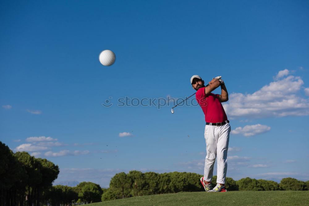 Similar – Image, Stock Photo gone? Green Golf Blue