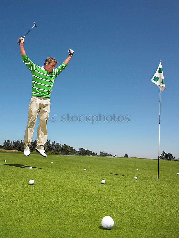 Similar – Image, Stock Photo gone? Green Golf Blue