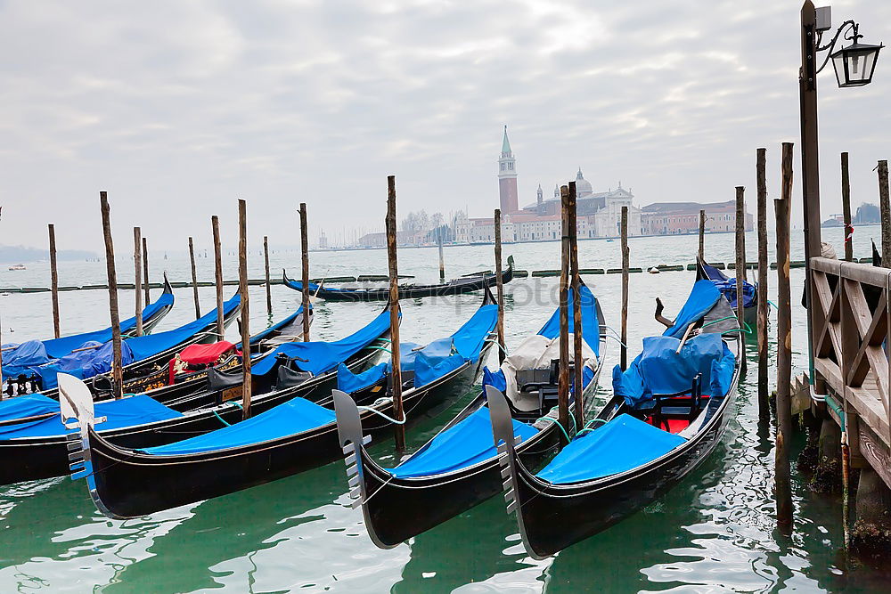 Gondolas and Church of San Giogio Maggiore in Venice