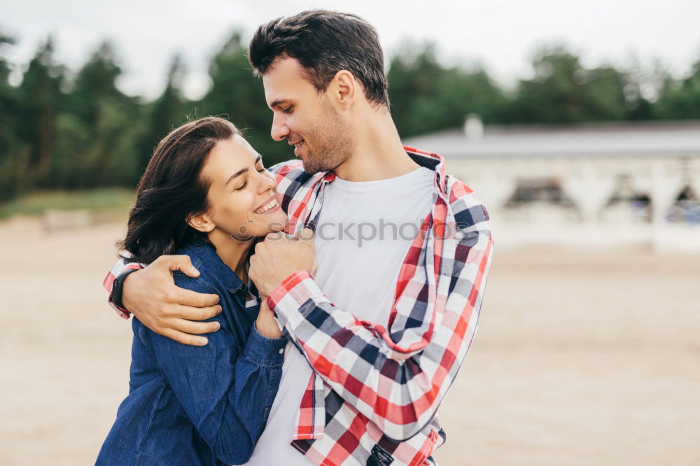 Similar – happy couple having fun in autumn