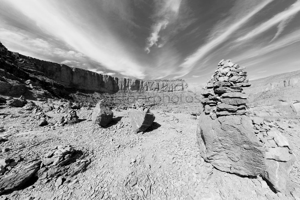 Similar – Image, Stock Photo Cliffs, rocks and desert landscape in the Moon Valley of the Atacama Desert