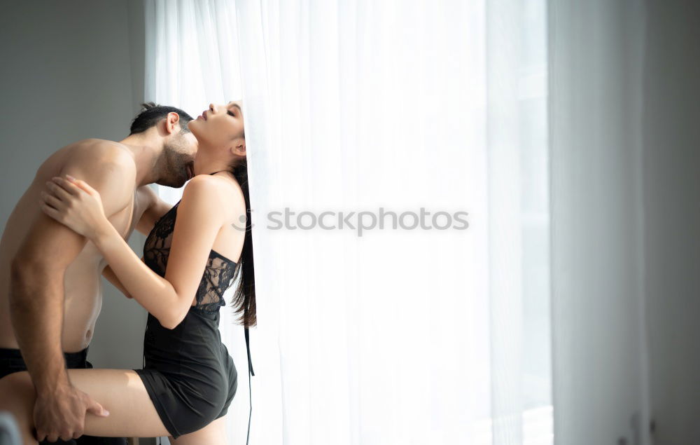 Similar – Image, Stock Photo Kissing man and woman