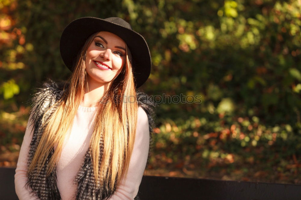 Similar – Image, Stock Photo smiling woman in outdoor