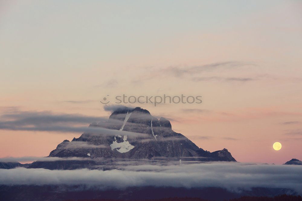 Image, Stock Photo La Maison du Gouffre, house built between rocks, reflected in the water