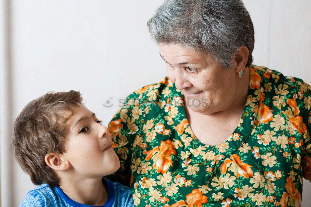 Similar – happy grandmother with grandson