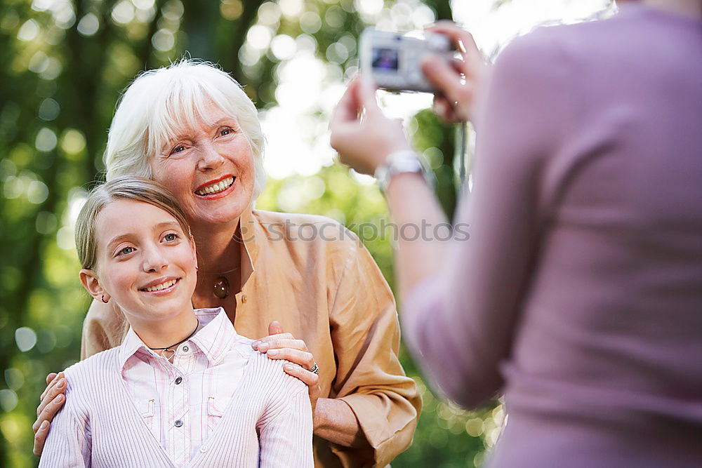 Similar – Image, Stock Photo grandma and grandchildren laugh together