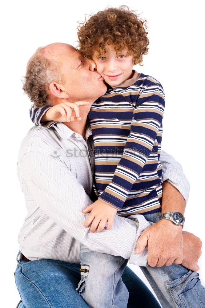 Similar – Image, Stock Photo Beautiful father and daughter portrait