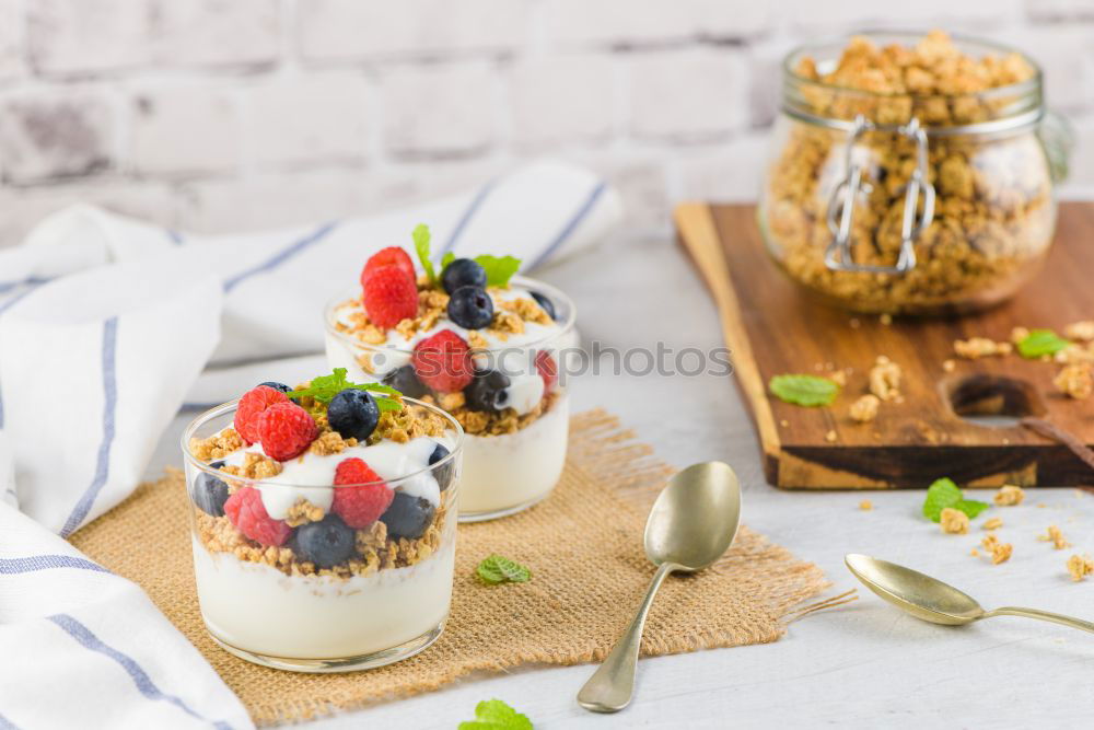 Similar – homemade yogurt in transparent glass