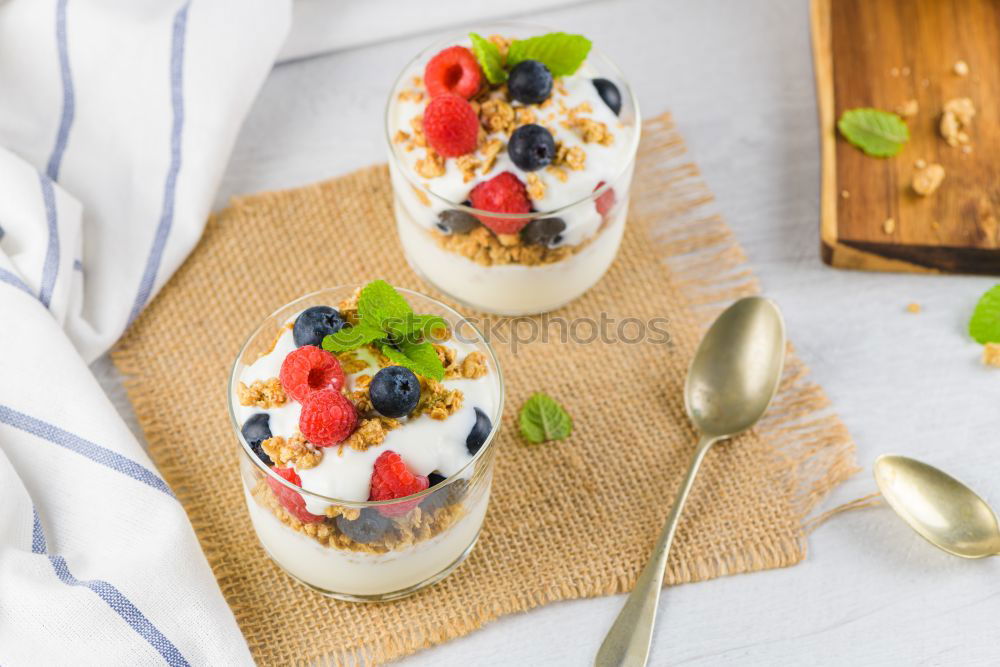 homemade yogurt in transparent glass