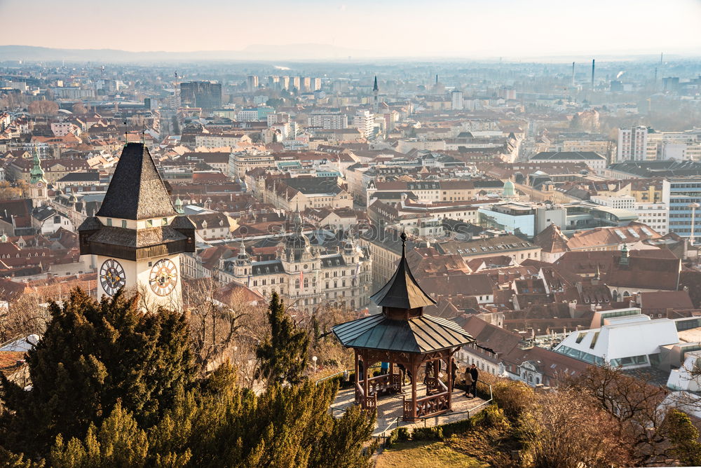 Similar – Image, Stock Photo View over the roofs of Graz