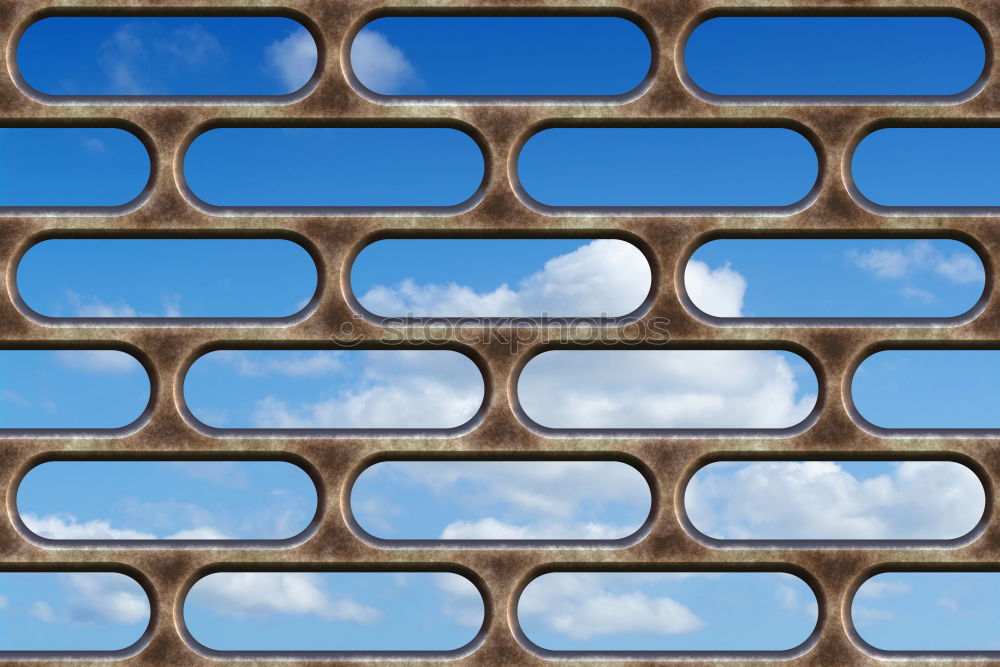 Similar – Image, Stock Photo Conceptual image of renovation and insulation of the wall of an old building. A human hand puts and mounts new modern glass plates on the facade.