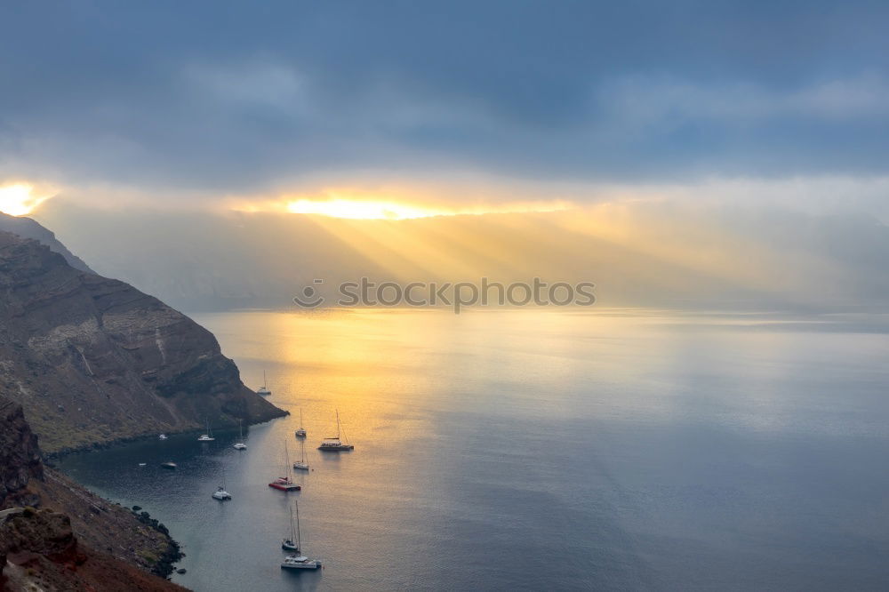Similar – Image, Stock Photo Big mount and coastal town