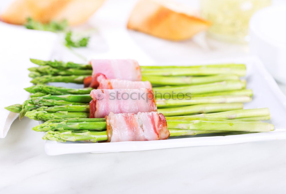 Similar – Image, Stock Photo Green asparagus in pot with cooking spoon