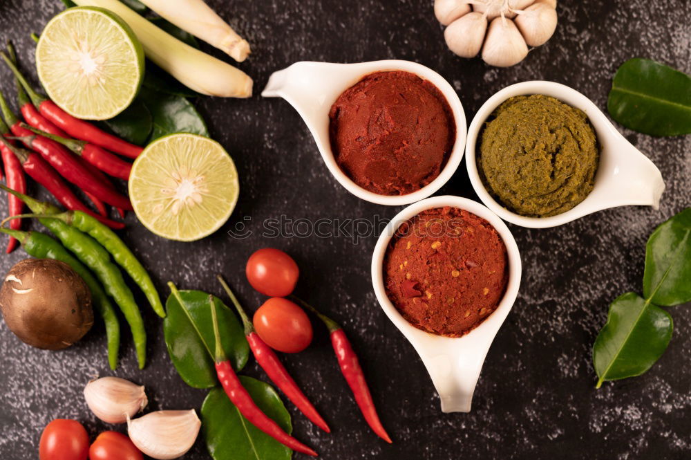 Similar – Image, Stock Photo Fresh ingredients for tomato soup