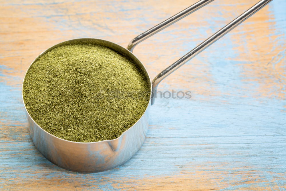 Similar – Image, Stock Photo Preparing matcha tea with bamboo whisk