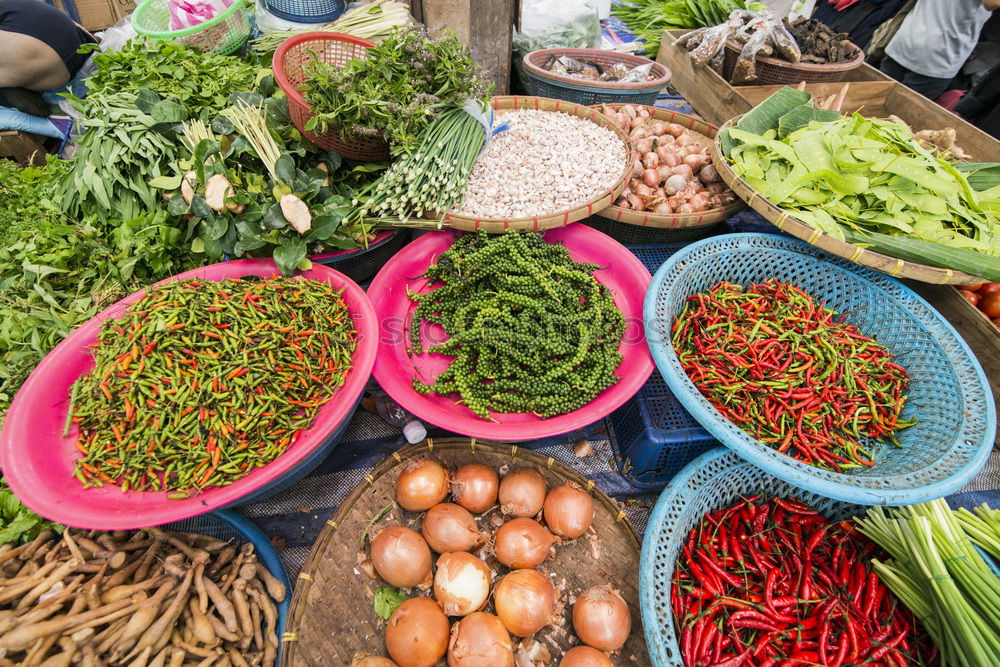 Similar – Image, Stock Photo vegetable stall Food