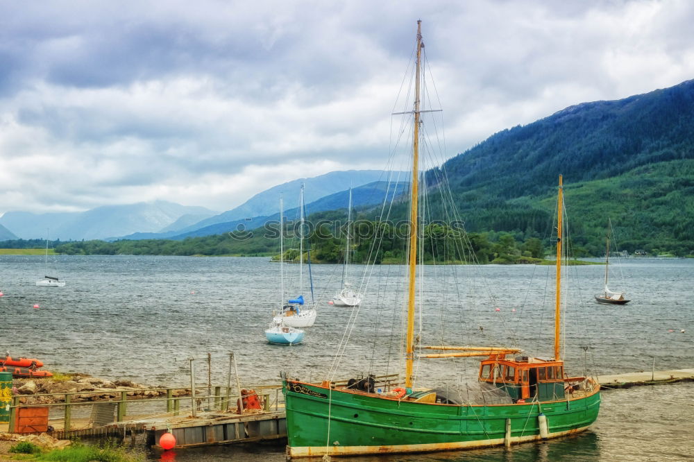 Similar – Image, Stock Photo Regatta | Sailing ships | Lake Kaltern