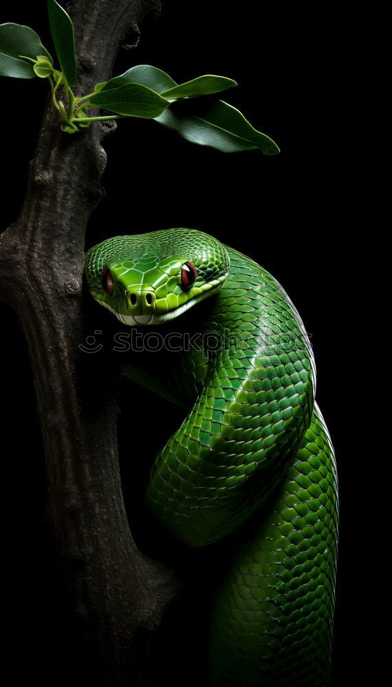 Similar – Close up portrait of beautiful Green tree python