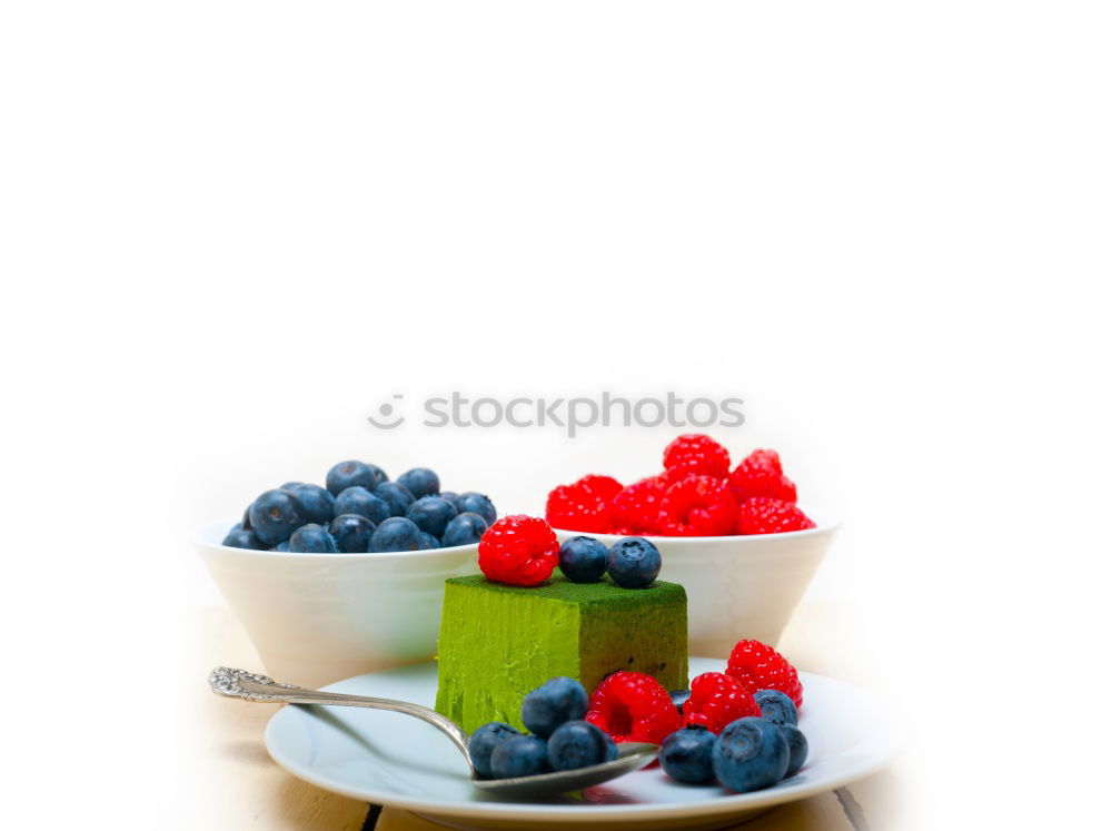 Similar – Delicious tartlets with raspberries and blueberries