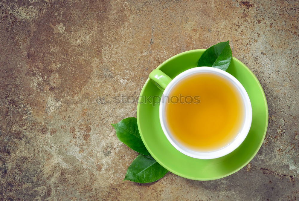 Cup of tea with fresh sage