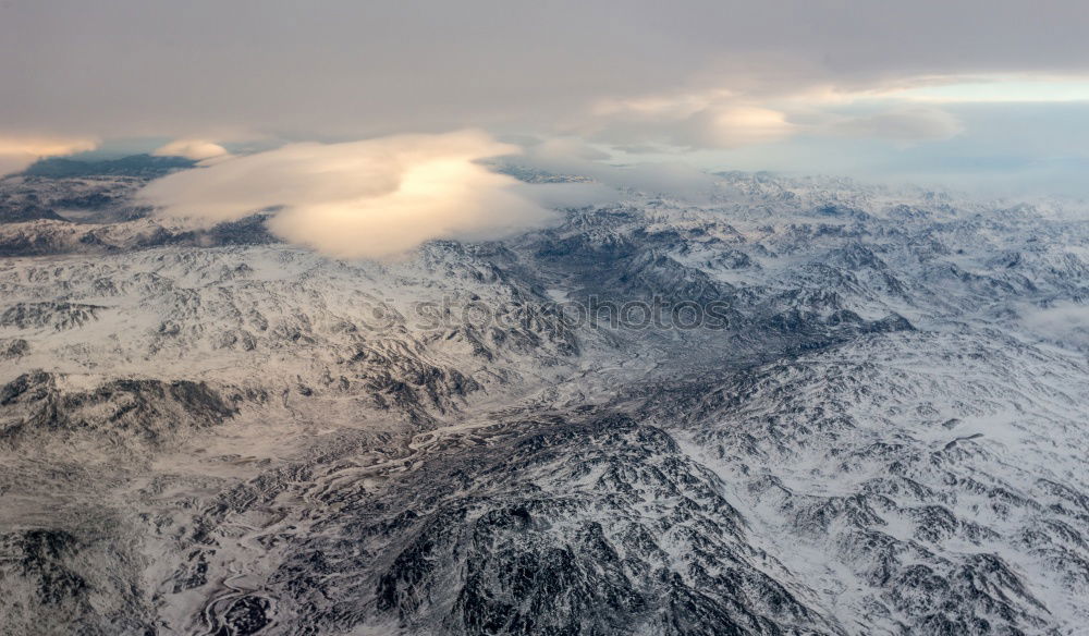 Similar – Picturesque view of snowy mountains