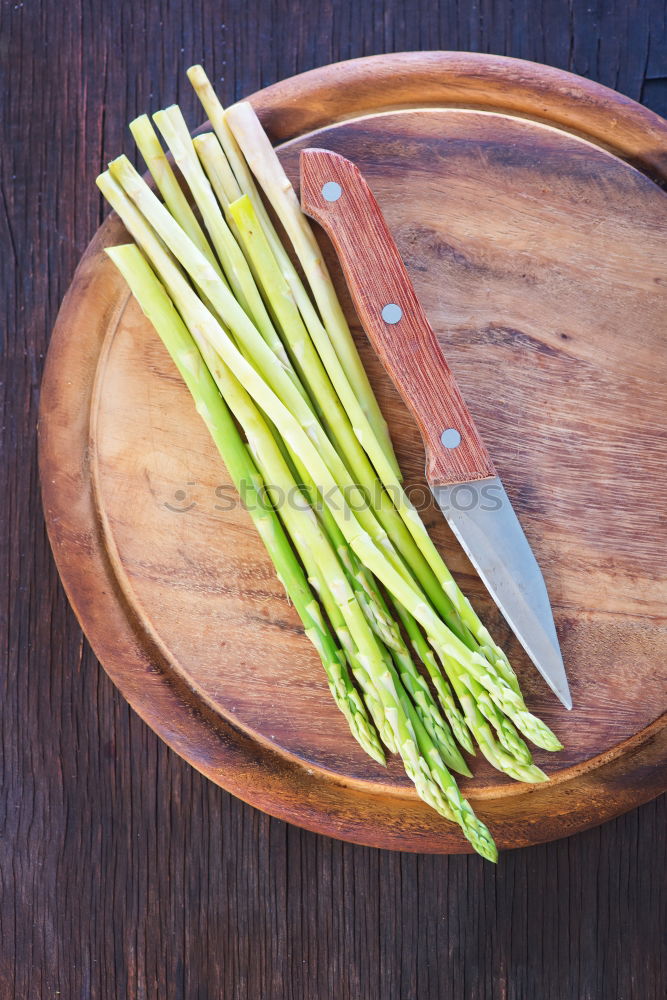 Similar – Image, Stock Photo Green asparagus in a saucepan