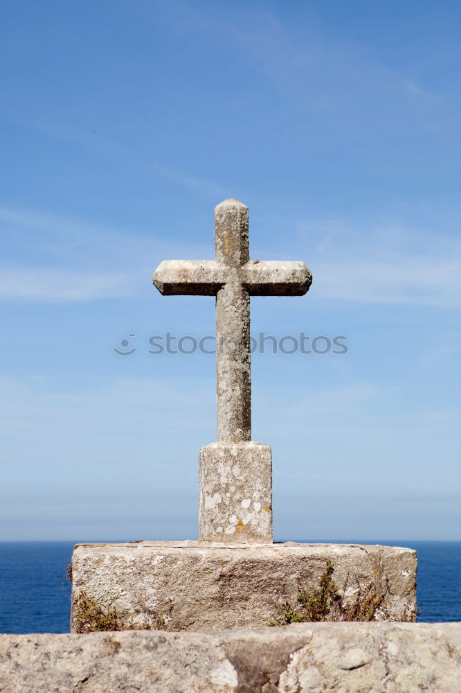Similar – Image, Stock Photo Crucifix over the sea