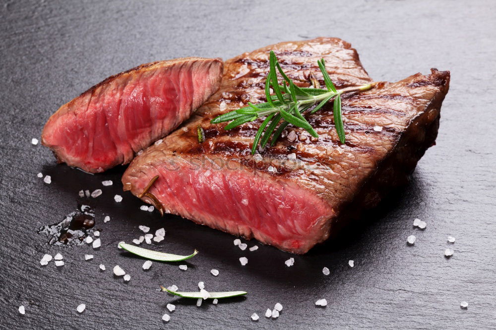 Similar – Image, Stock Photo Organic meat with herbs, butter and spices