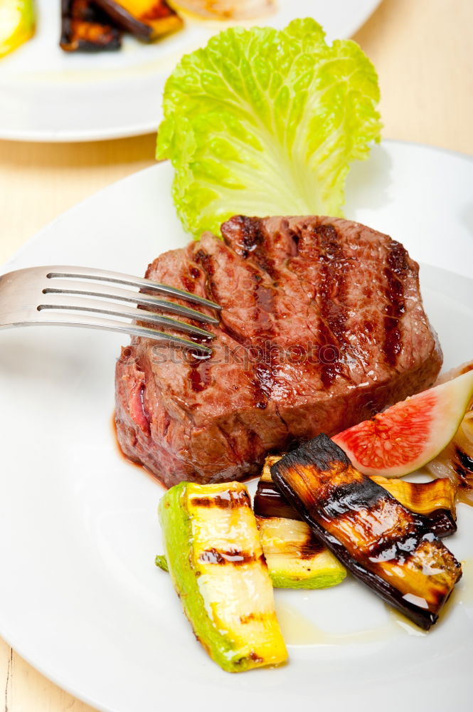 Similar – Image, Stock Photo Beef with asparagus Food