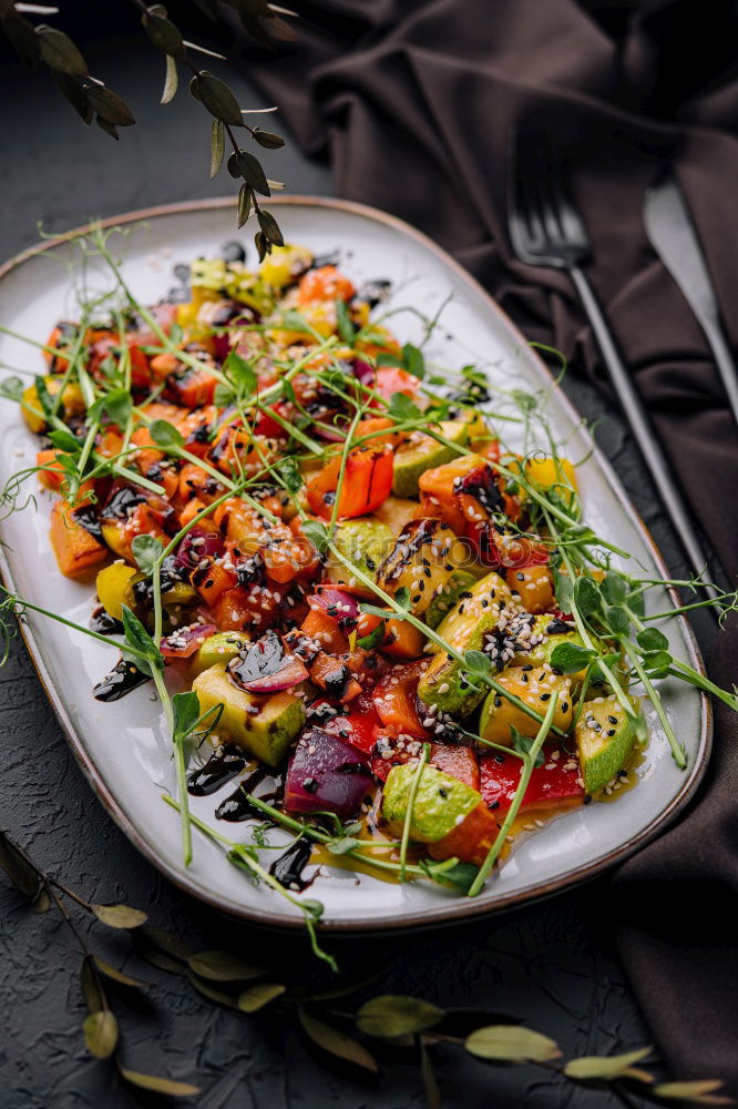 Image, Stock Photo rocket salad with figs