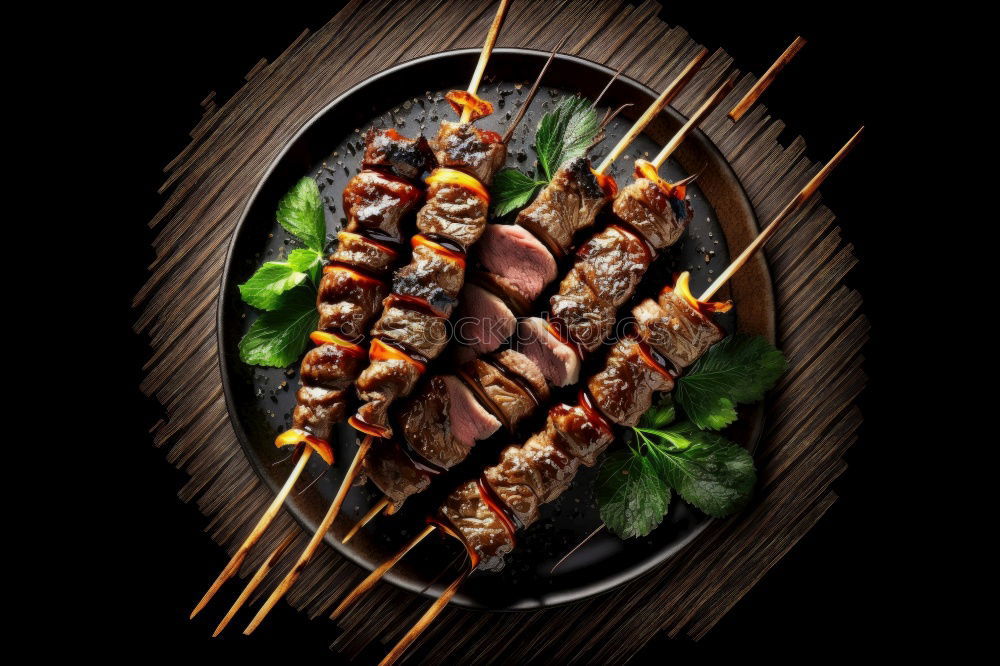 Similar – Image, Stock Photo frying pan with a piece of fried beef