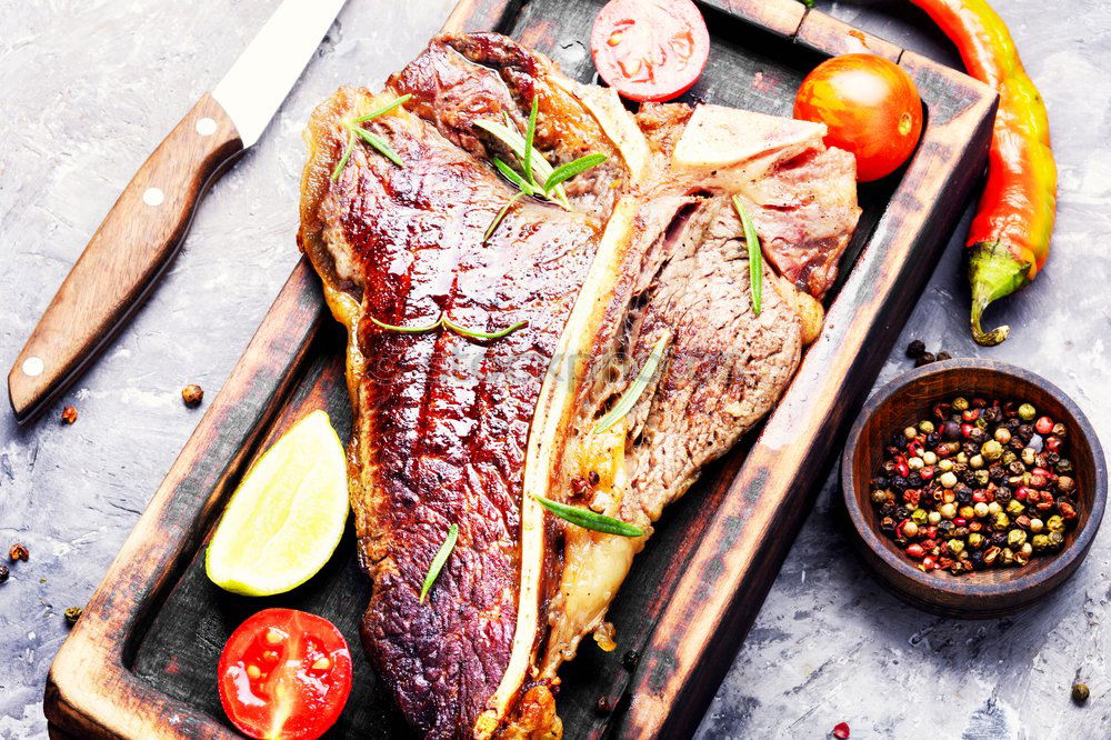 Similar – Image, Stock Photo Tasty roasted ribs meat