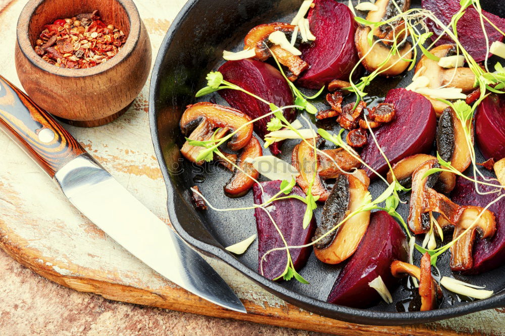 Similar – Image, Stock Photo Top view of green salad with fruits