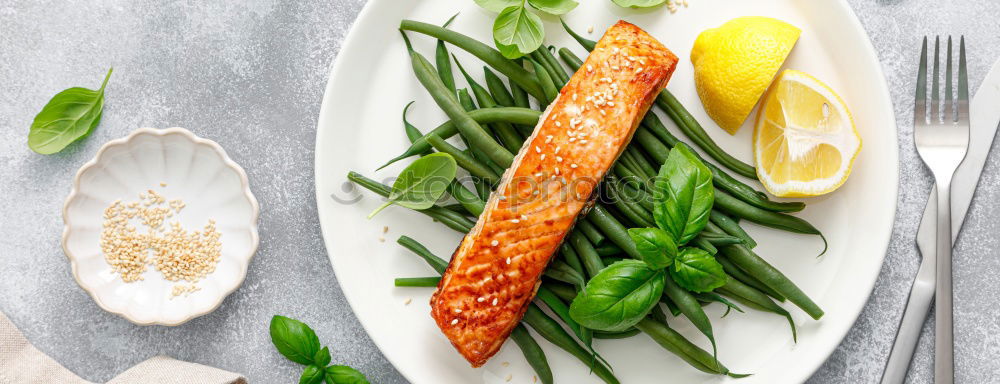 Similar – Fresh herbs and spices for salmon