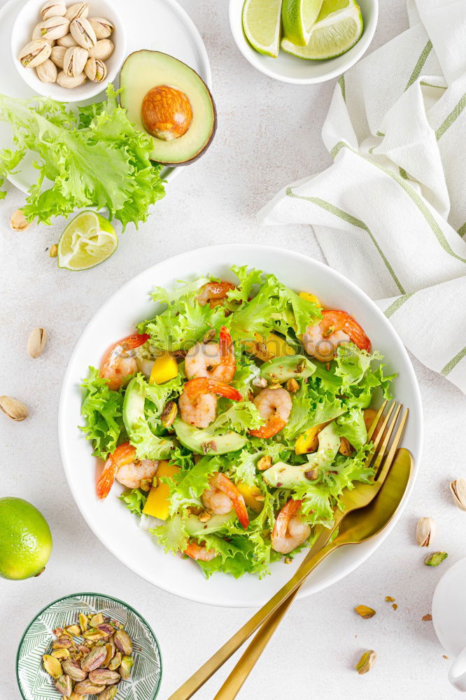 Similar – Image, Stock Photo Quinoa bowl with tomatoes, zucchini and lime