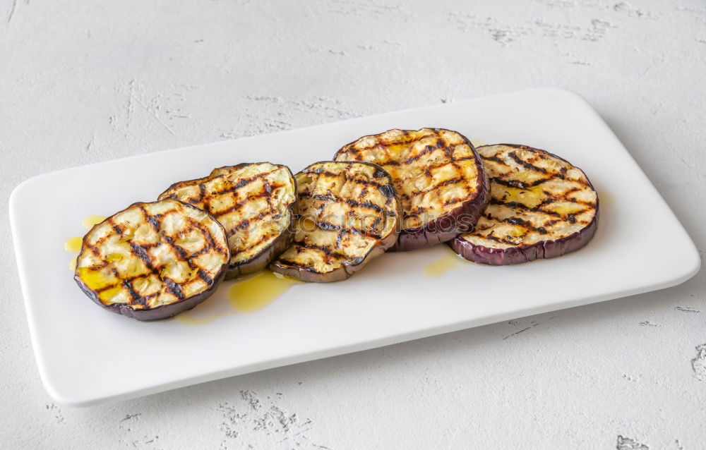 Image, Stock Photo Vegan Polenta Bratlings against a colourful background