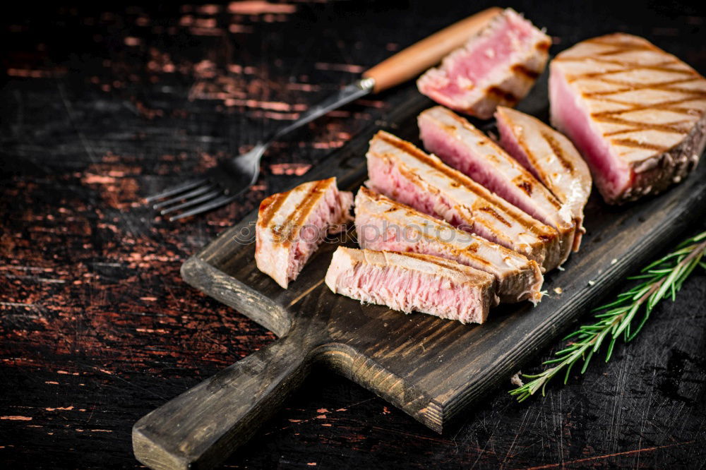 Image, Stock Photo Spices near tasty fried meat