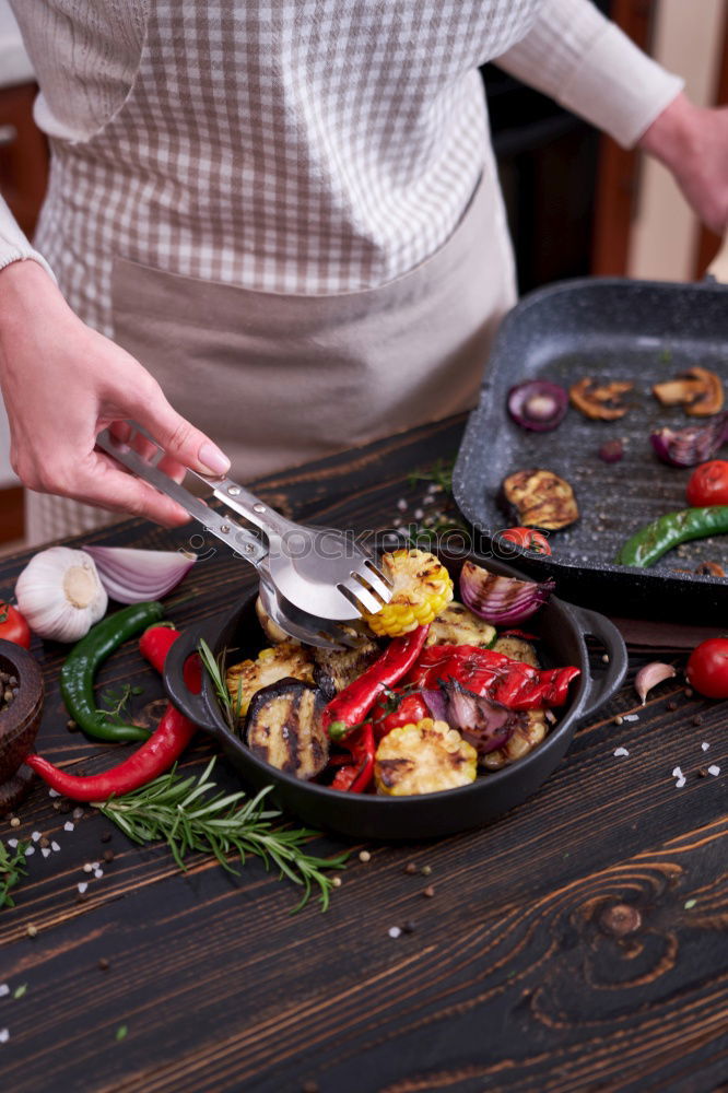 Similar – Image, Stock Photo a person cooking potatoes