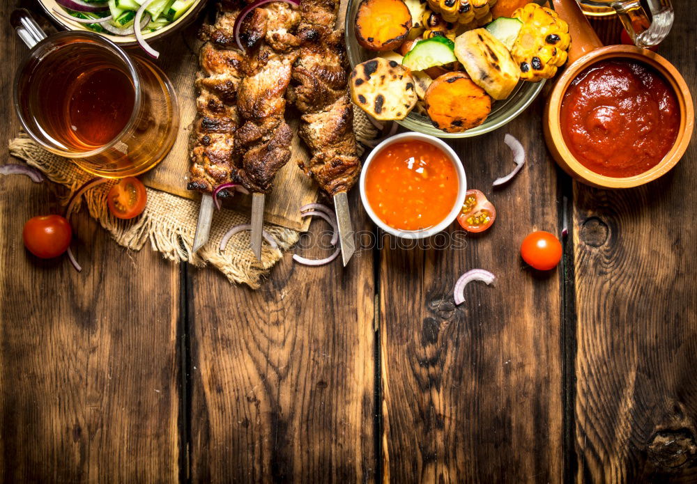 Similar – Image, Stock Photo Chicken with colorful vegetables and red sweet peppers