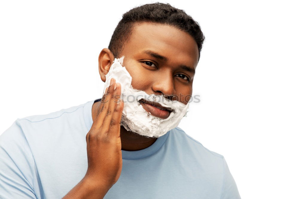 Similar – Image, Stock Photo Young Black Man Brushing Teeth Thoroughly