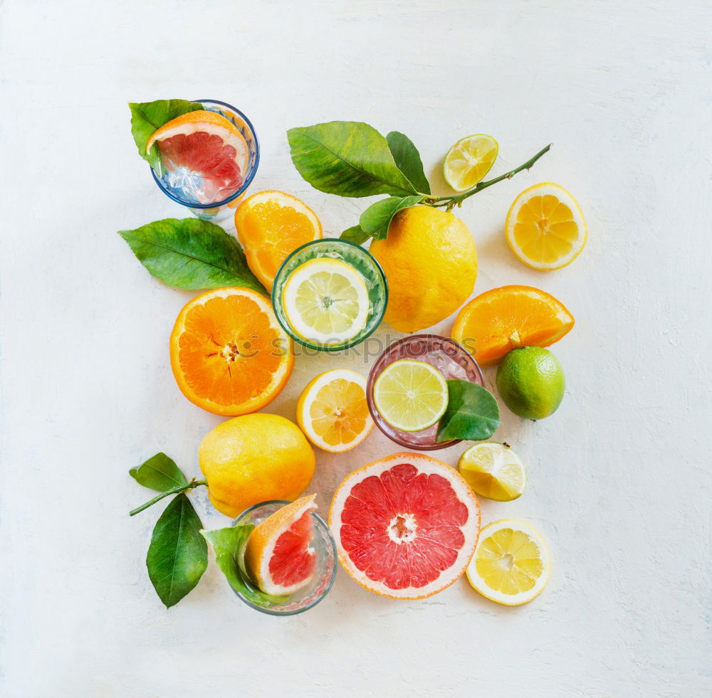 Similar – Image, Stock Photo Slices of citrus on round plate