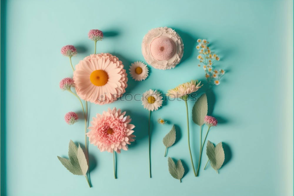 Similar – Image, Stock Photo Floral frame with flowers and petals